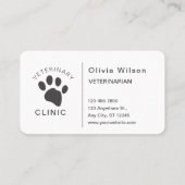 Hond Kat Veterinaire Kliniek Dierenarts Single-Sid Visitekaartje (Achterkant)