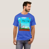 Hond Kat vriend T-shirt (Voorkant volledig)