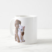 Hond & Kat Vriendschap Koffiemok (Voorkant links)