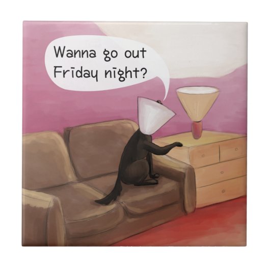 Hond Kegel Dating Grappige Cartoon Tegeltje (Voorkant)