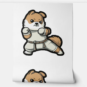 Hond kent Karate Behang