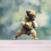 Hond kent karate getransformeerd acryl bord (Neutraal)