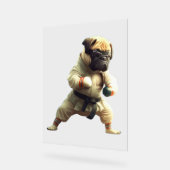 Hond kent karate getransformeerd acryl bord (Hoek)