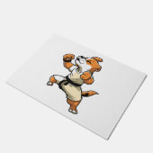 Hond kent karate getransformeerd deurmat (Schuin)