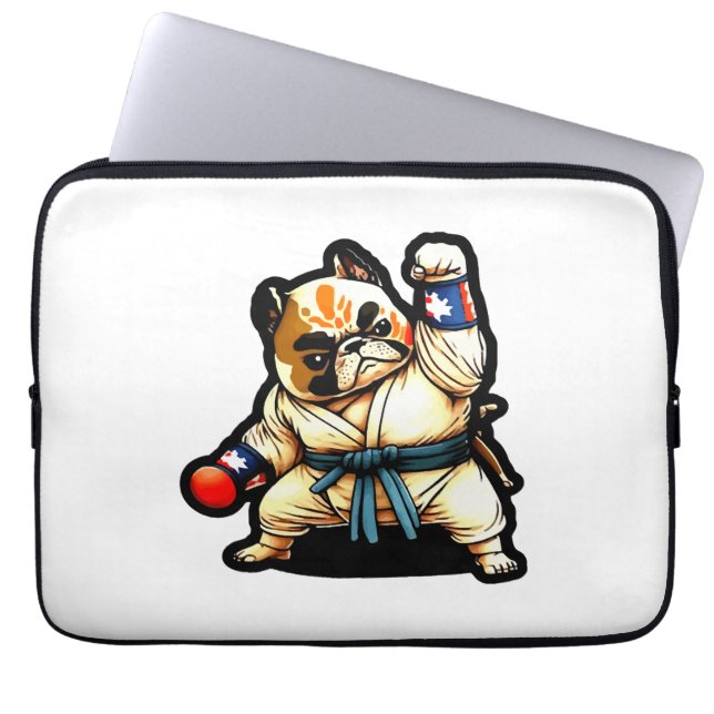 Hond kent Karate Laptop Sleeve (Voorkant)