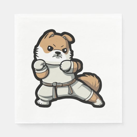 Hond kent Karate Servet (Voorkant)