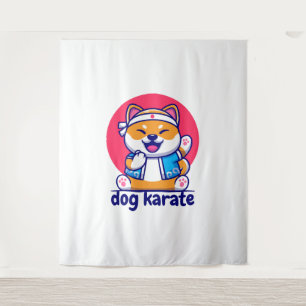 Hond kent Karate Wandkleed