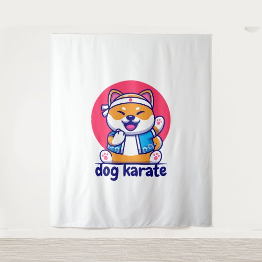 Hond kent Karate Wandkleed (Voorkant)