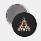 Hond Kerst Classic T-shirt Magneet (Voorkant / Achterkant)