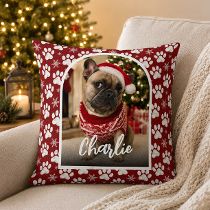 Hond Kerst Foto Cadeau  Kussen