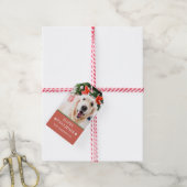 Hond Kerst Foto Fijne Pawlidays Cadeaulabel (Met Touw)