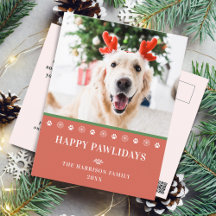 Hond Kerst Foto Gelukkig Poeskerstfeest
