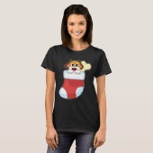 Hond Kerst Kerst sokken T-shirt (Voorkant volledig)