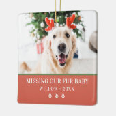 Hond Kerst Moderne Foto Gelukkige Pawlidays Keramisch Ornament (Links)