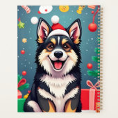 Hond Kerst Planner Kerstman Hoed Kerstcadeau (Achterkant)