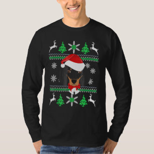 Hond Kerst Teckel Retro Lelijke Xmas Dier T T-shirt