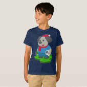 Hond Kerst Voetbal T-shirt (Voorkant volledig)