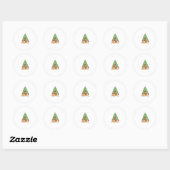 Hond Kerstboom - Grappige Kerst Ronde Sticker (Vel)