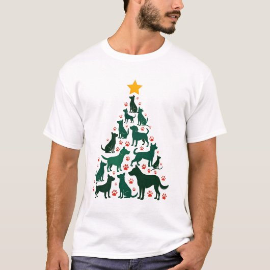 Hond Kerstboom Shirt - Hond Kerstmis (1) (Voorkant)