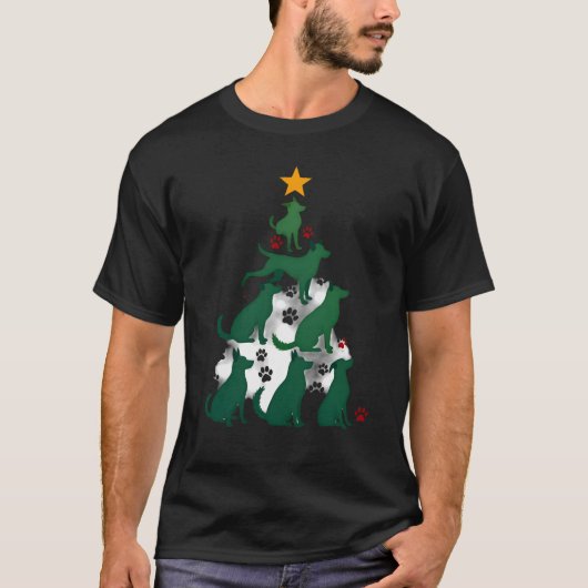 Hond Kerstboom Shirt - Hond Kerstmis (2) (Voorkant)