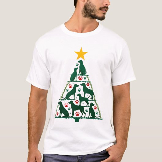 Hond Kerstboom Shirt - Hond Kerstmis (4) (Voorkant)