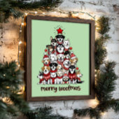 Hond Kerstboom Vrolijk Woofmas Vakantie Poster
