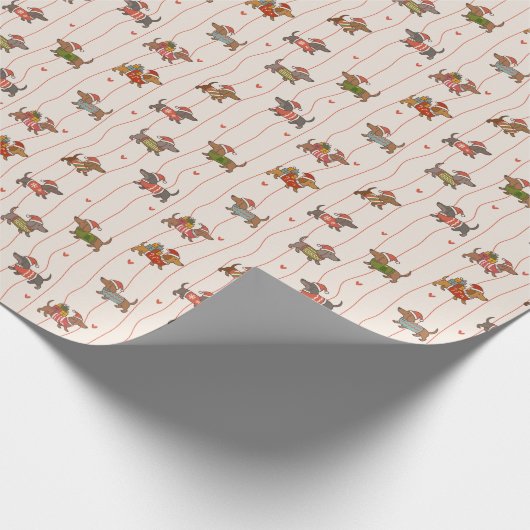 Hond Kerstdag Cadeaupapier (Hoek)