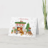 Hond Kerstdag, Havanese, Golden Retriever, Lab Mix Kaart (Voorkant)