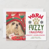 Hond Kerstfoto Aangepast Afbeelding Gepersonalisee Feestdagenkaart (Voorkant)