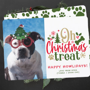 Hond Kerstfoto Gepersonaliseerde Puppy Afbeelding Feestdagenkaart