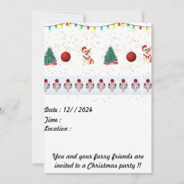 Hond Kerstkaart 5 x 7 Kaart