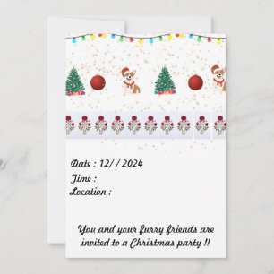 Hond Kerstkaart 5 x 7 Save The Date