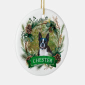 Hond Kerstkrans Keramisch Ornament (Rechts)