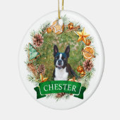 Hond Kerstkrans Ornament (Links)