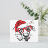 Hond, Kerstmis, Feestdagen, decoraties, feestviere Briefkaart (Staand voorkant)