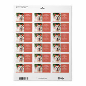 Hond Kerstmis Foto Gelukkige Pawholidays Adres Etiket (Full Sheet)