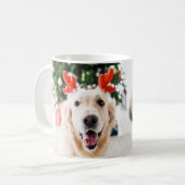 Hond Kerstmis Foto Gelukkige Pawholidays Koffiemok (Voorkant links)