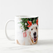 Hond Kerstmis Foto Gelukkige Pawholidays Koffiemok (Links)