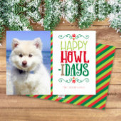 Hond Kerstmis Foto Gelukkige Vakantie Feestdagenkaart