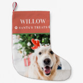 Hond Kerstmis Foto Modern Kleine Kerstsok (Voorkant)