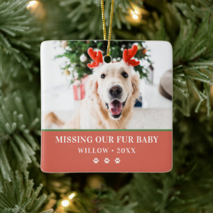 Hond Kerstmis Moderne foto Gelukkige Pawholidays Keramisch Ornament