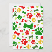 Hond Kerstmis Pawty Vakantie Party Kaart (Achterkant)