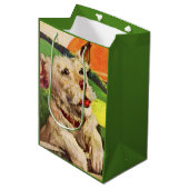 hond knappe hond medium cadeauzakje (Voorkant Gekanteld)