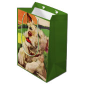 hond knappe hond medium cadeauzakje (Achterkant Gekanteld)