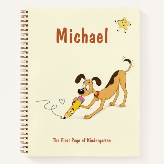 Hond Knippen met Potlood Notitieboek (Voorkant)