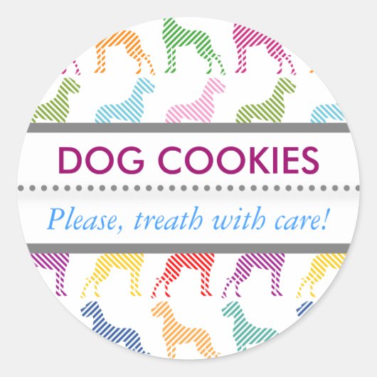 Hond Koekje Sticker (Voorkant)