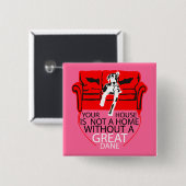 Hond Koelkastmagneet Vierkante Button 5,1 Cm (Voorkant /achterkant)