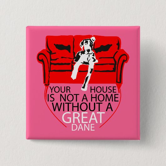 Hond Koelkastmagneet Vierkante Button 5,1 Cm (Voorkant)