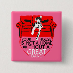 Hond Koelkastmagneet Vierkante Button 5,1 Cm
