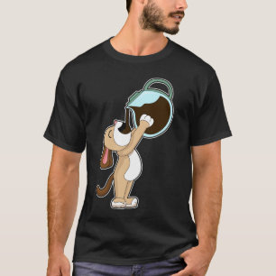 Hond Koffie Koffiepot T-shirt